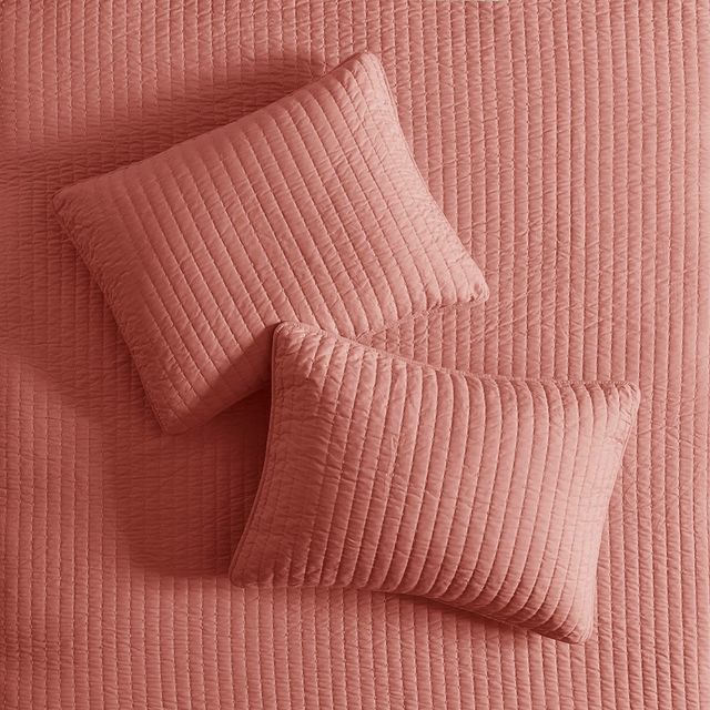 Olliix by Madison Park Coral Full/Queen Keaton Reversible Coverlet Set-3