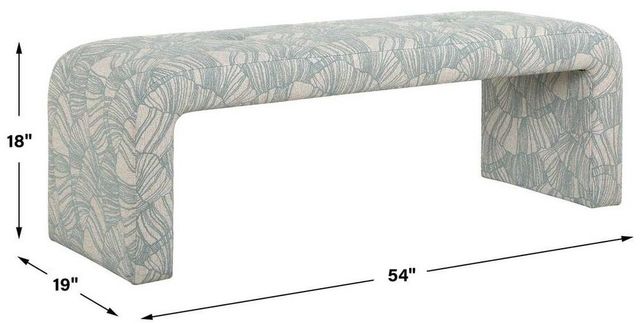Uttermost® Amie Spa Blue Bench-3