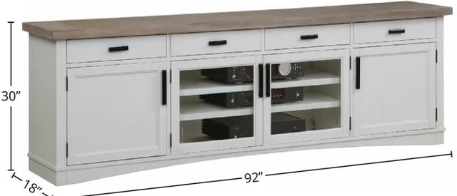 Parker House® Americana Modern Cotton 92" TV Console-2
