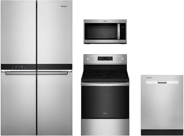 Whirlpool® 4 Piece Fingerprint Resistant Stainless Steel Kitchen Package-0