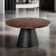 Furniture of America® Surdal Black/Brown Round Coffee Table with Black Base-1
