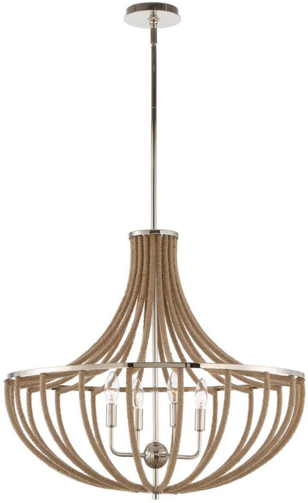 Uttermost® Lovelock Brown/Nickel 4-Light Pendant-0