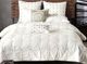 Olliix by INK+IVY 3 Piece White Full/Queen Masie Elastic Embroidered Cotton Comforter Set-0