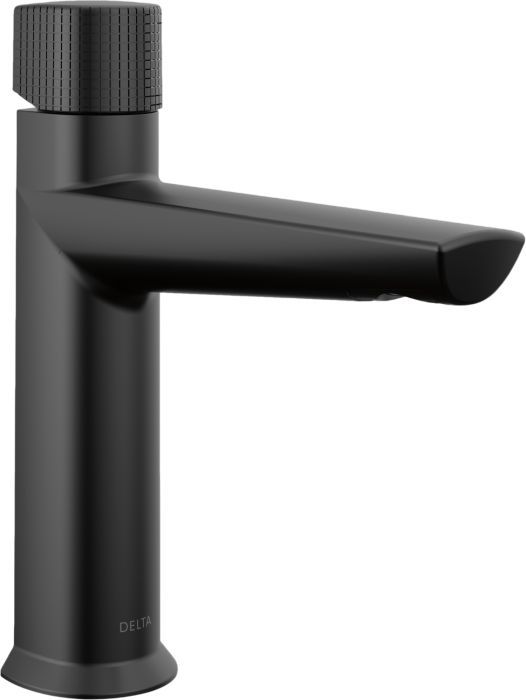 Delta Galeon® Matte Black Single Knob Handle Bathroom Faucet with Drain-0