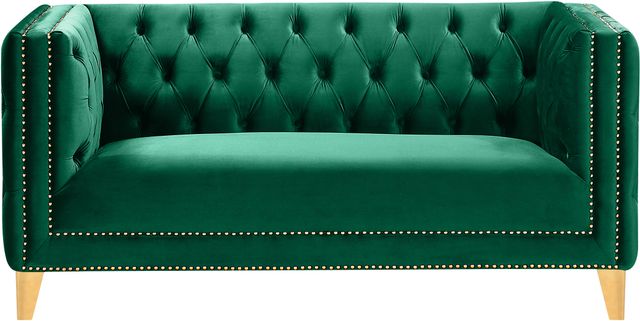 Meridian Furniture Michelle Green Velvet Loveseat-2