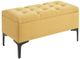 Pouf de rangement rectangulaire Tyler en tissu jaune Inspire®-0