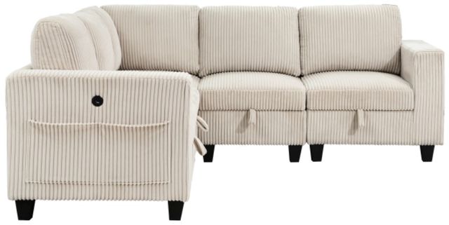 Homelegance® Walterboro 5-Piece Beige L-Shape Sectional with Storage-2