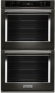 KitchenAid® 27" Black Stainless Steel with PrintShield™ Finish Electric Built In Double Oven-0