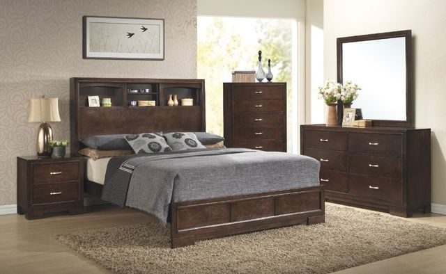 American Wholesale Furniture Walnut 5-Drawer Chest-1
