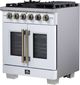 FORNO® Capriasca Series Alta Qualita 30" White Pro Style Gas Range-1