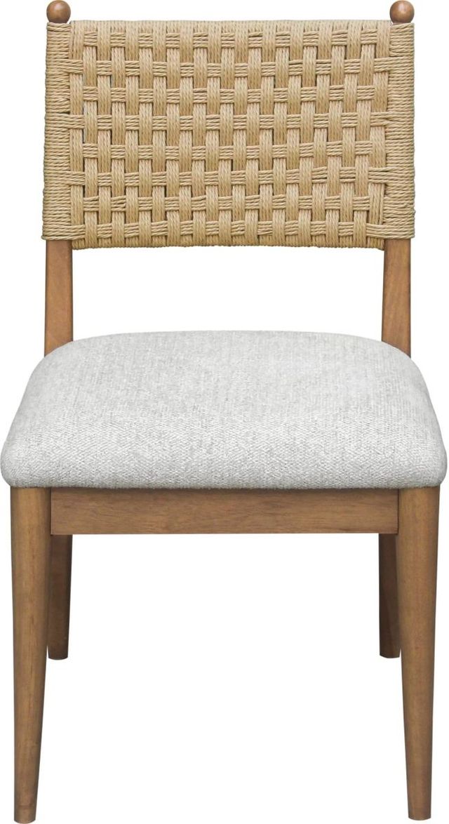 Modus Furniture Langley Cabin Glow/Sweater Woven Back Side Chair-2