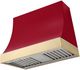 AGA Marquee 36" Piccadilly Red Wall Mounted Range Hood with Polished Brass Trim-0
