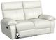 Elements International Wildcat Aviarah White Manual Reclining Loveseat-1