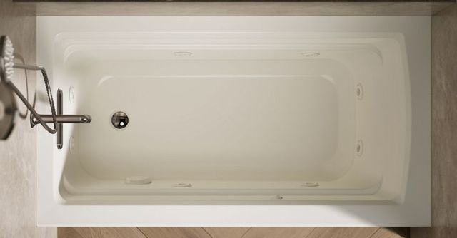 KOHLER® Archer® Biscuit 72" x 36" Alcove Whirlpool Bath with Bask® Heated Surface - Left Drain-4