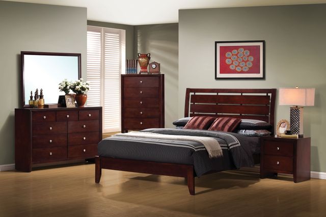 Coaster® Serenity 5-Piece Rich Merlot Queen Bedroom Set-1