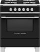 Fisher & Paykel 30" Black Pro Style Natural Gas Range-0