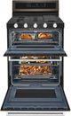 KitchenAid® 30" Black Stainless Steel Freestanding Gas Double Oven Convection Range-4
