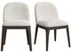 Elements International Sylvie Dark Brown/White Upholstered Dining Side Chair-2
