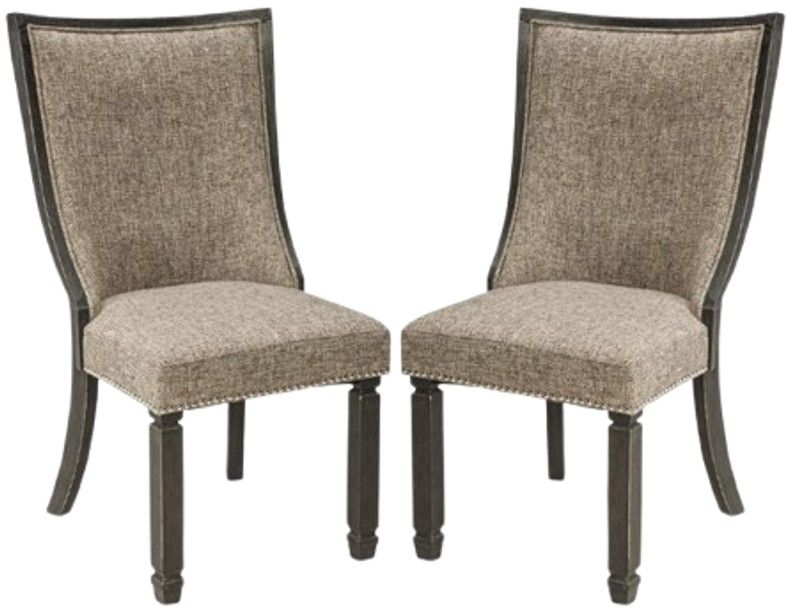Signature Design by Ashley® Tyler Creek 2-Piece Black/Grayish Brown Upholstered Dining Side Chair