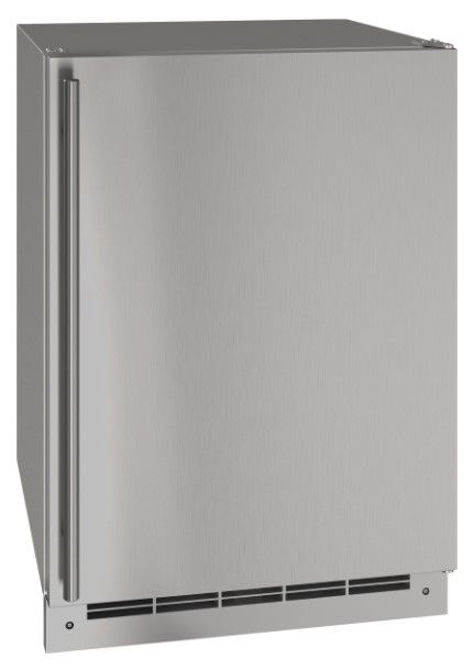 U-Line® Stainless Steel 24" Outdoor Reversible Hinge Refrigerator-0