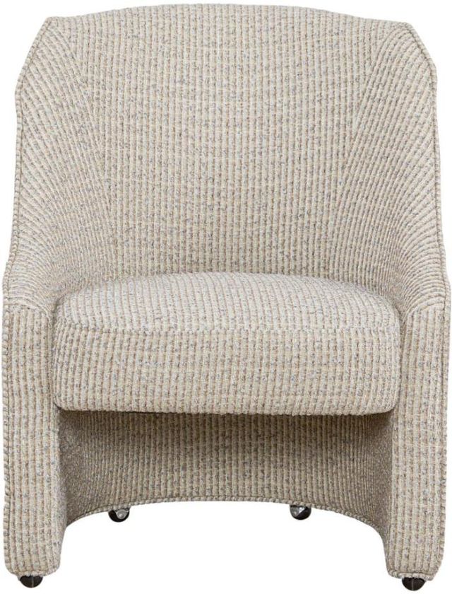 Bernards Tapestry Beige Upholstered Caster Chair-2