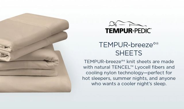 Tempur-Pedic® TEMPUR-Breeze® 2-Piece Sandstone TENCEL™ Lyocell Queen Pillow Cases-2