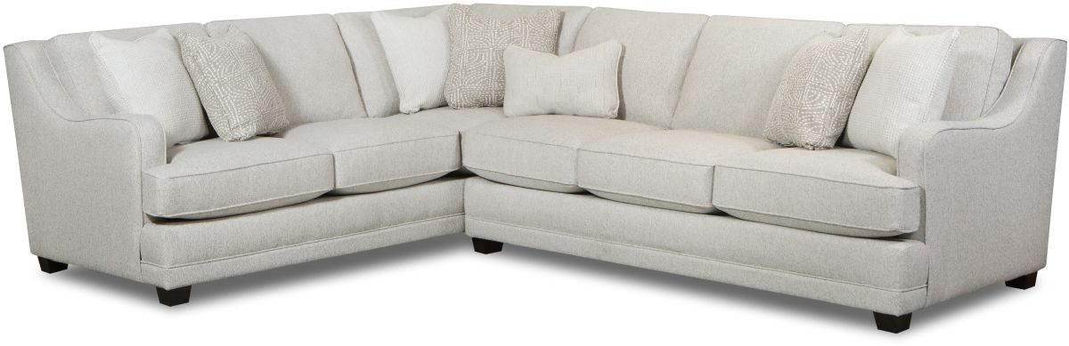 Fusion Furniture Hogan Cotton 2 Piece Off White Sectional Fischer Furniture Rapid City SD