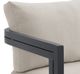 Elements International Playa Dark Gray/Olefin Beige Fabric/Metal Outdoor Chair-4