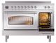 Ilve® Nostalgie II Noblesse 48'' Stainless Steel Pro Style Induction Range with Chrome Trim-4
