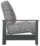 Telescope Casual Leeward Agra Classic/Graphite Fabric/Polymer Outdoor Cushion Three-Seat Sofa with Boardwalk Rustic Polymer Arms-1