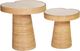 TOV Furniture Felicia Lilypad Glass Top Nesting Table with Natural Base-0