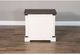 Sunny Designs™ Barn Door French Country White Chairside Table with Brown Top-3