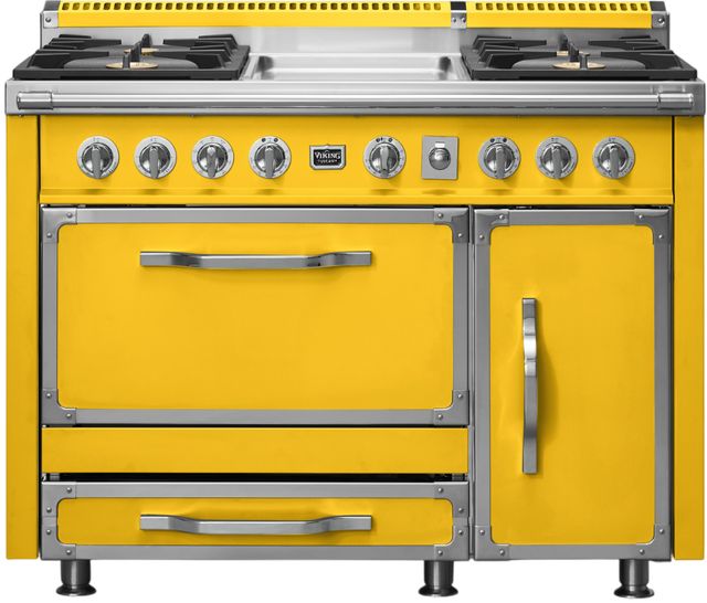Viking® Tuscany 48" Daffodil Pro Style Dual Fuel Range with Griddle-0