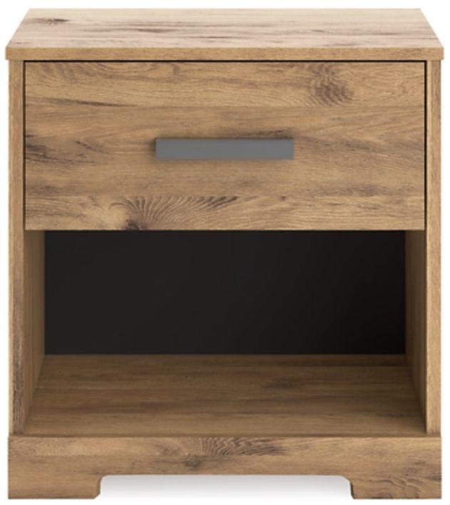 Signature Design by Ashley® Larstin Golden Rustic One Drawer Nightstand-1