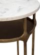 Furniture Classics Moira White Side Table with Gold Base-4