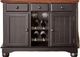 A-America® British Isles Antique Oak/Black Wine Server-0