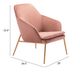 Zuo® Debonair Pink and Gold Arm Chair-4