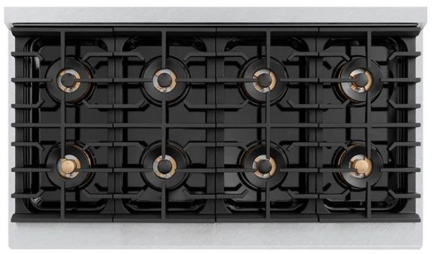ZLINE Paramount 48" 6.7 cu. ft. Satin Stainless Steel Paramount Dual Fuel Range with 8 Burner DuoPro™ Cooktop and Dual Ovens-3