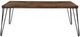 Mazin Furniture Kellson Rustic Oak Coffee Table with Black Hairpin Legs -0