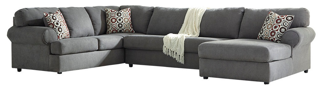 Signature Design by Ashley Jayceon 3 Piece Steel Right Arm Facing Sectional and Chaise Sides Furniture Bedding Dora AL