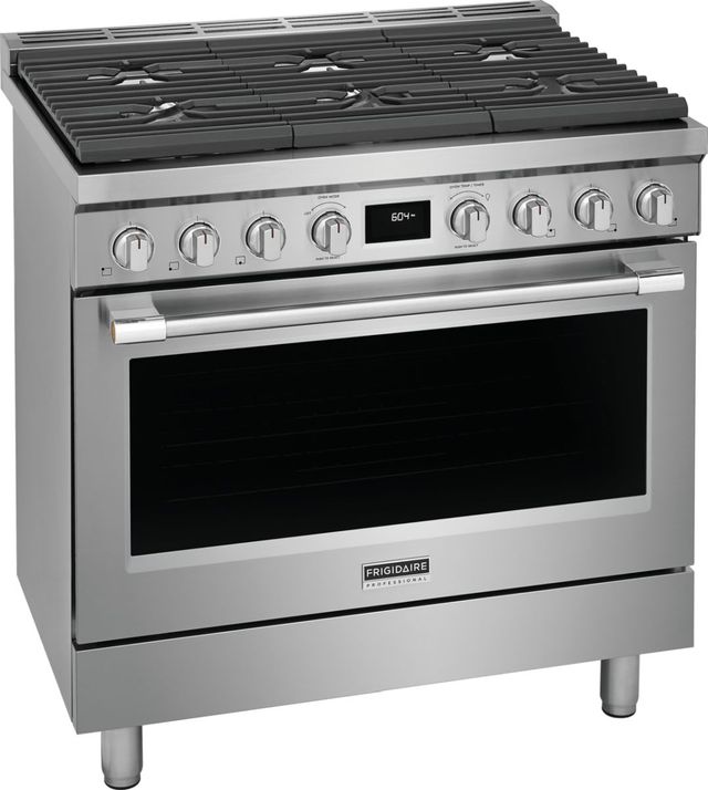 Frigidaire Professional® 36'' Smudge-Proof® Stainless Steel Pro Style Dual Fuel Range-1