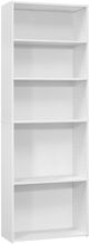 Monarch Specialties Inc. 72"H White 5 Shelves Bookcase-0