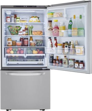 LG 33 in. 25.5 Cu. Ft. PrintProof Stainless Steel Bottom Freezer Refrigerator