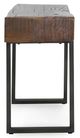 Classic Home Duarte Rustic Brown 60" Console Table with Black Base-3