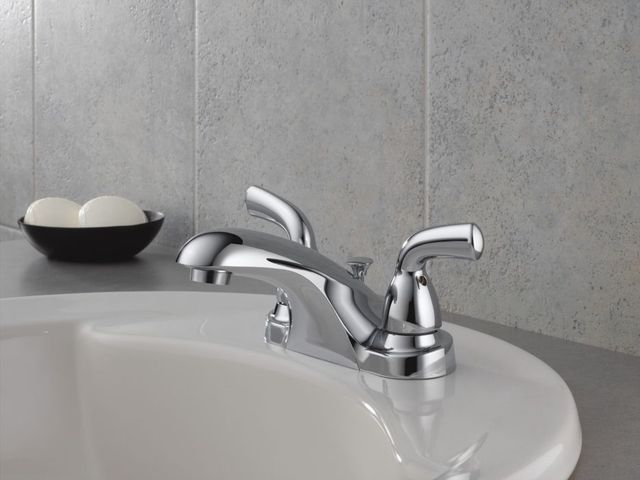 Delta Foundations® Chrome 2-Handle Centerset Bathroom Faucet-1