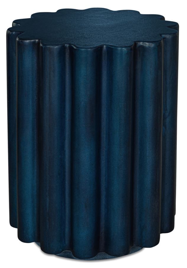 Moe's Home Collection Taffy Blue Concrete Outdoor Accent Table-0