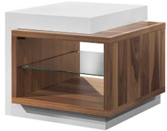 VieBois Natural/Opaque White Side Table
