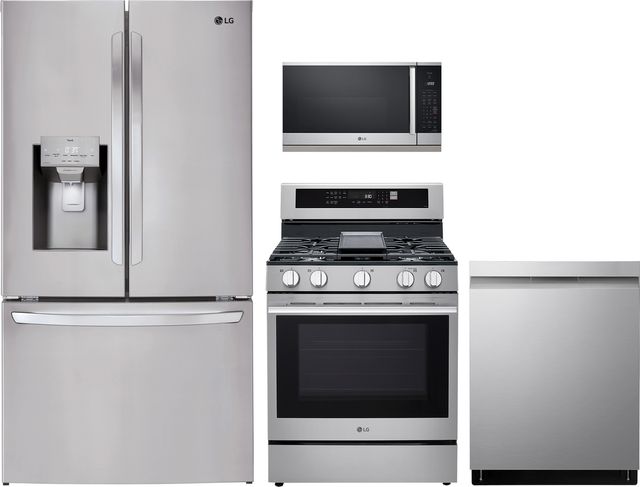 LG 4 Piece PrintProof™ Stainless Steel Gas Kitchen Package-0