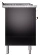 Ilve® Nostalgie II Noblesse 60'' Glossy Black Pro Style Dual Fuel Range with Copper Trim-2
