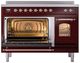 Ilve® Nostalgie II Series 48" Burgundy Pro Style Induction Range-1